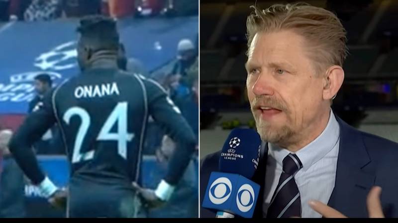 Peter Schmeichel's reaction to Andre Onana mistake vs Galatasaray says it all
