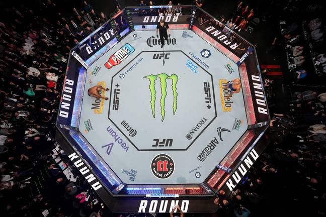 Aerial shot of UFC 285. Image: Getty 