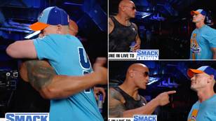 The Rock and John Cena shared a beautiful moment together at WWE Smackdown