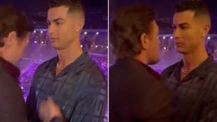 Cristiano Ronaldo and Conor McGregor square up to each other at Tyson Fury vs Francis Ngannou